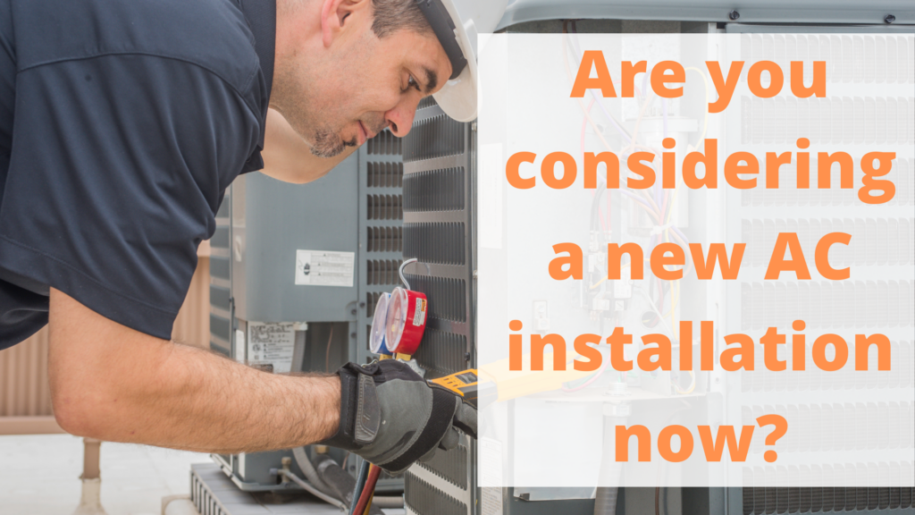 Are you considering a new air conditioner HVAC install?
